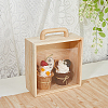 Transparent Acrylic Sliding Lid Wooden Gift Boxes with Handle CON-WH0078-28-3