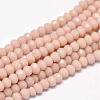 Faceted Rondelle Glass Beads Strands X-GLAA-I033-4mm-23-1
