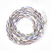 Transparent Electroplate Glass Beads Strands GLAA-K064-05A-01A-2