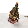 3D Christmas Tree Pop Up Paper Greeting Card AJEW-P124-E01-2
