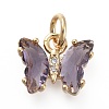 Brass Micro Pave Clear Cubic Zirconia Pendant LS-ZIRC-P079-B01-05-1