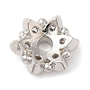 Rack Plating Brass Micro Pave Cubic Zirconia Bead Caps KK-M248-10P-2