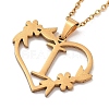 PVD Vacuum Plating 201 Stainless Steel Pendant Necklaces NJEW-R267-02I-G-4