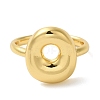 Initials Brass Open Cuff Ring for Women RJEW-N046-02O-G-2