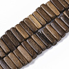 Undyed & Natural Wenge Wood Beads Strands X-WOOD-T024-051-1