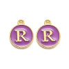 Golden Plated Alloy Enamel Charms ENAM-Q437-12R-1
