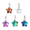 Mixed Color Glass Pendants PALLOY-JF02423-02-1
