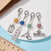 4Pcs 4 Styles Tibetan Style Alloy Pendant Decorations HJEW-JM01707-2