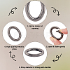 20Pcs Zinc Alloy Spring Gate Rings FIND-SP0004-30B-4