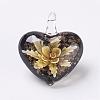 Handmade Lampwork Pendants LAMP-F009-09F-1