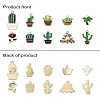 10Pcs 10 Styles Plant Alloy Enamel Pendants ENAM-YW0004-09-4