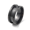 201 Stainless Steel Grooved Finger Ring RJEW-WH0004-32B-EB-1