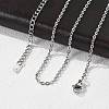 Non-Tarnish 304 Stainless Steel Necklaces NJEW-E080-13P-01-2