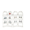 Acrylic Earring Display Folding Screen Stands with 4 Folding Panels PAAG-PW0011-03A-1