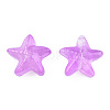 Transparent Spray Painted Glass Beads GLAA-N035-027-C05-2