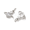 Brass Pave Clear Cubic Zirconia Charms CU-CBA6E4E-19P-D-2