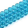 Transparent Glass Bead Strands GLAA-R095-10mm-23-1