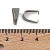 Tarnish Resistant 201 Stainless Steel Snap on Bails X-STAS-Q007-1-4