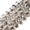 Transparent Electroplate Glass Beads Strands EGLA-P062-01A-03-1