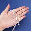Flower ABS Plastic Imitation Pearl Beaded Trim Garland Strands CHAC-R001-01-4