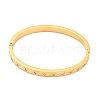 Ion Plating(IP) 304 Stainless Steel Bangle with Rhinestone BJEW-Q768-01G-2