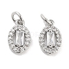 Brass Micro Pave Cubic Zirconia Charms KK-C051-04P-04-1