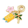 Rack Plating Brass Cubic Zirconia Summer European Dangle Charms KK-P287-01B-G-3