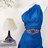 Flower Polyester & Rhinestone Embroider Thread Iron on/Sew On Patches AJEW-WH0596-454-4