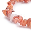 Natural Red Agate Chips Beaded Jewelry Set X-SJEW-JS01232-04-7