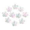 Baking Paint Transparent Glass Bead Caps DGLA-N014-06B-03-1