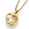 304 Stainless Steel Pendant Necklaces NJEW-L150-08-3