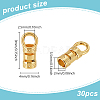 30Pcs Brass Cord Ends FIND-GA0007-40-2