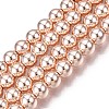 Electroplate Non-magnetic Synthetic Hematite Beads Strands G-L485-01C-RG-1