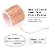 Brass Coated Iron Flat Cable Chains CH-TAC0007-02RG-4
