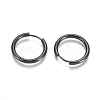 304 Stainless Steel Huggie Hoop Earrings EJEW-F111B-21mm-B-2