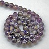 Natural Amethyst Round Bead Strands G-L170-8mm-03-2