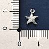 925 Sterling Silver Starfish Charms STER-U009-09P-02-3