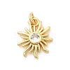 Brass Micro Pave Cubic Zirconia Pendants KK-Z135-05G-02-1