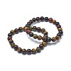 Natural Tiger Eye Bead Stretch Bracelets BJEW-K212-B-005-4