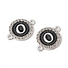 Alloy Enamel Links Connectors ENAM-TAC0003-01S-02O-2