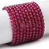 Lab Grown Red Corundum Beads Strands G-Z123-A01-4mm-2