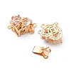Brass Glass Box Clasps KK-B125-01G-02-2