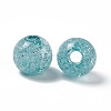 Transparent Crackle Acrylic Bead X-OACR-H019-02-3