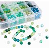Two Tone Crackle Glass Beads Sets CCG-PH0003-07-5