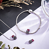 1Pc 925 Sterling Silver with Cubic Zirconia European Beads STER-BBC0005-73-4