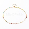 Faceted Glass Beaded Necklaces NJEW-JN03278-2