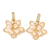 Brass Micro Pave Clear Cubic Zirconia Enamel Pendants KK-G543-08G-01-1
