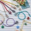Braided Waxed Cotton Thread Cords Macrame Pouch Necklace Making AJEW-SW00022-13-5