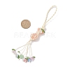 Nuggets Natural Gemstone Net Pouch Pendant Decorations HJEW-JM04260-03-3