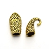 Tibetan Style Alloy Hook and Snake Head Clasps TIBE-N011-040AG-RS-3